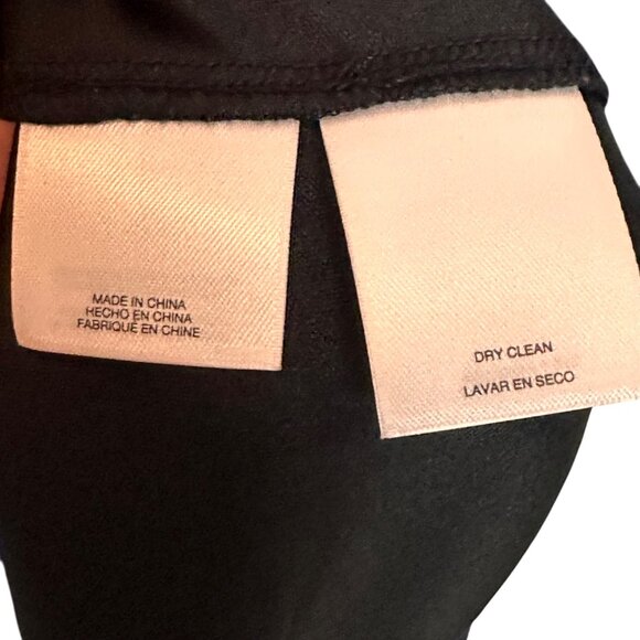 Anne Klein Large Long-Sleeve Lined Dress Abstract Print Blue Black Polyester - Picture 11 of 12